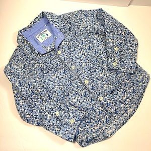 Long sleeve button down liberty floral boy’s shirt size 2T